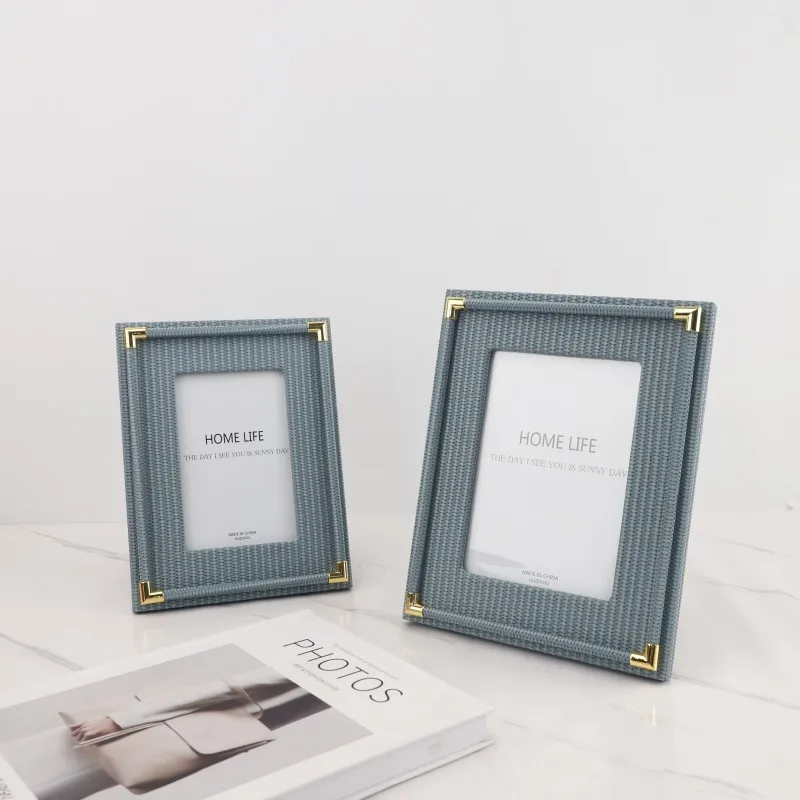 Nordic Simple Woven Pattern Leather Metal Photo Frame Ornament Creative Light Luxury Home Decoration
Nordic Simple Woven Pattern Leather Metal Photo Frame Ornament Creative Light Luxury Home Decoration