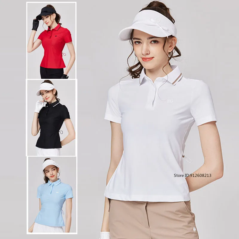 Женские быстросохнущие топы с лацканами BG Golf, женские рубашки-поло с короткими рукавами, классические спортивные футболки с завязками на талии, облегающие футболки для гольфа
Женские быстросохнущие топы с лацканами BG Golf, женские рубашки-поло с короткими рукавами, классические спортивные футболки с завязками на талии, облегающие футболки для гольфа