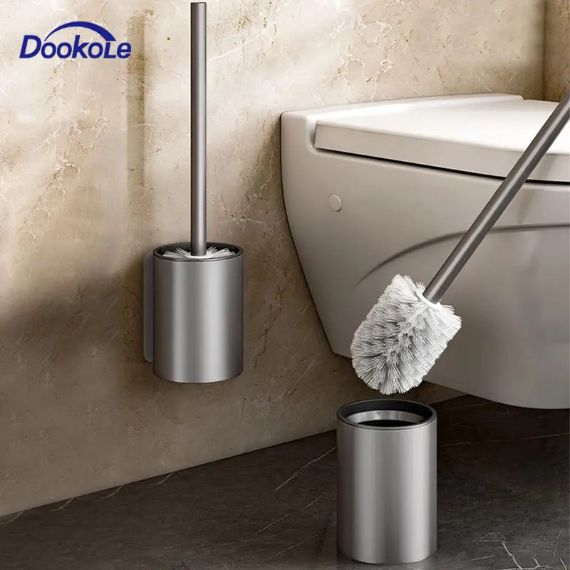 DOOKOLE Wall Mounted Toilet Brush and Holder Set, Flexible Toilet Bowl Brush Head with Bristles,Ventilation Slots Base(Gun Grey)
DOOKOLE Wall Mounted Toilet Brush and Holder Set, Flexible Toilet Bowl Brush Head with Bristles,Ventilation Slots Base(Gun Grey)