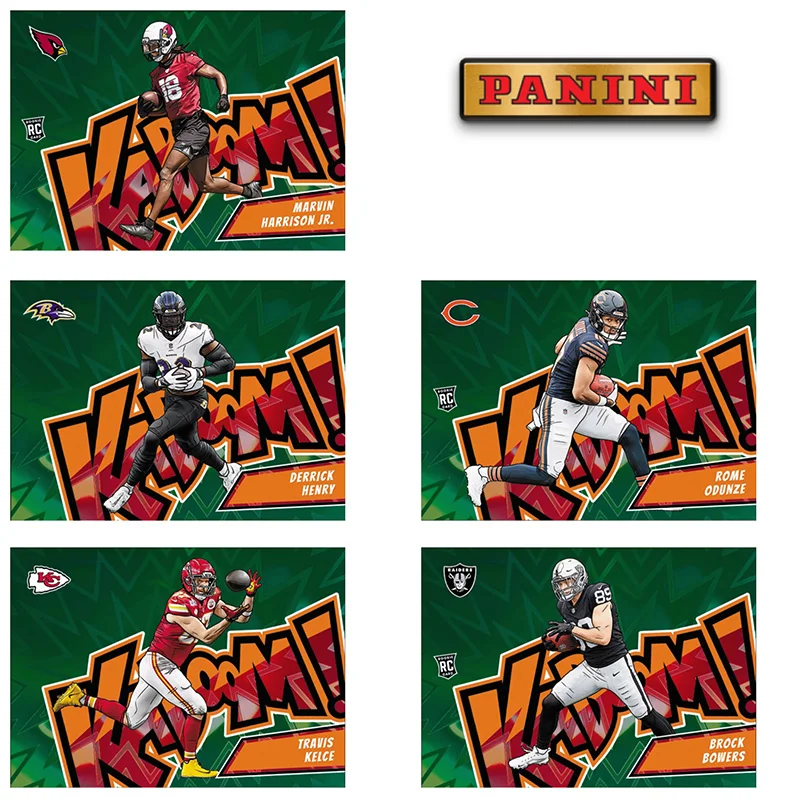 Panini NFL 2024, Kaboom, зеленый горизонтальный Marvin Harrison Jr. Derrick Генри, сделай сам, домашние коллекционные карточки с изображением звезды по регби, подарочная коллекция
Panini NFL 2024, Kaboom, зеленый горизонтальный Marvin Harrison Jr. Derrick Генри, сделай сам, домашние коллекционные карточки с изображением звезды по регби, подарочная коллекция