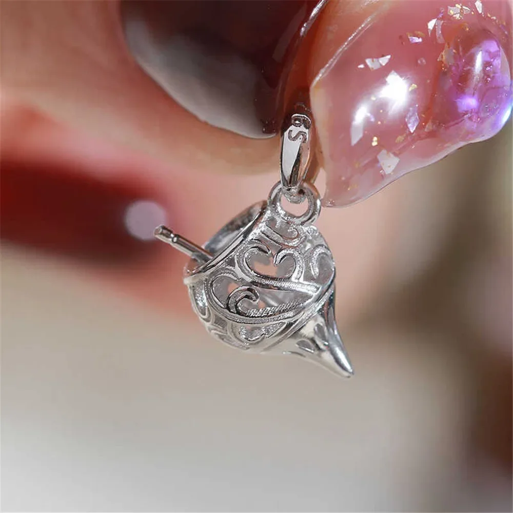 S925 Sterling Silver Pearl Pendant Setting, DIY Empty Bezel Cup Jewelry Supplies for Craft Making, Hollow Prong Pendant Findings
S925 Sterling Silver Pearl Pendant Setting, DIY Empty Bezel Cup Jewelry Supplies for Craft Making, Hollow Prong Pendant Findings