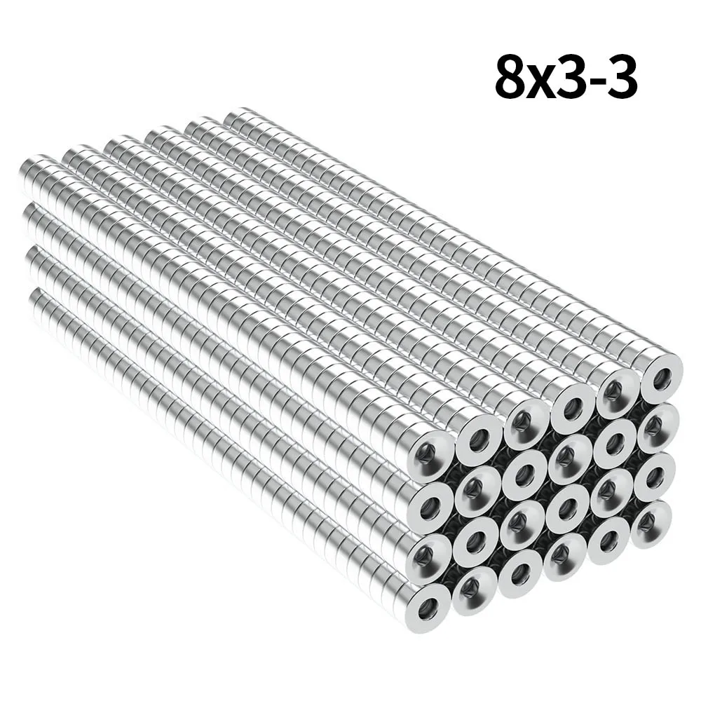 8x3-3mm N35 Super Strong Neodymium Magnet Round with holes NdfeB Powerful Permanent Magnetic imanes Refrigerator Magnets
8x3-3mm N35 Super Strong Neodymium Magnet Round with holes NdfeB Powerful Permanent Magnetic imanes Refrigerator Magnets