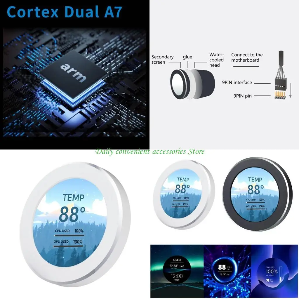 97QB 2.1Inch IPS Round Screen Water Cooling Cabinet Monitor- for Computer 360°-Rotate
97QB 2.1Inch IPS Round Screen Water Cooling Cabinet Monitor- for Computer 360°-Rotate