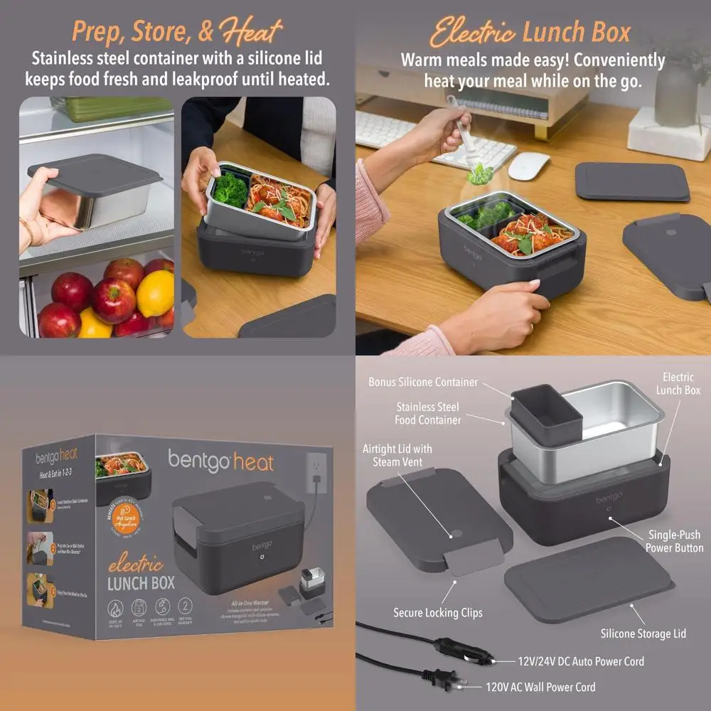 Portable Electric Lunch Warmer for Adults, Heated Meal Box for Work, Travel, School, 12V/24V & 120V Compatible, Ideal for Ages 1
Portable Electric Lunch Warmer for Adults, Heated Meal Box for Work, Travel, School, 12V/24V & 120V Compatible, Ideal for Ages 1