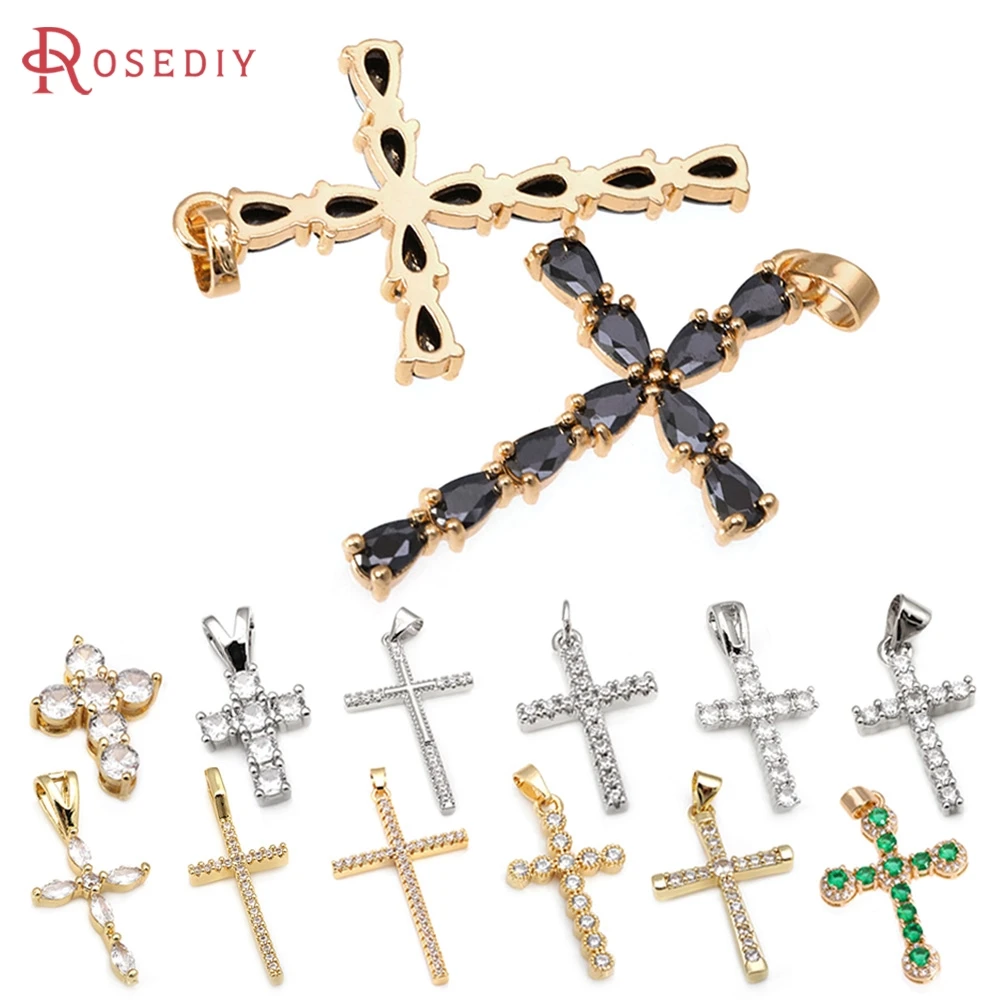 Brass and Zircon Cross Necklaces Charms Pendants High Quality Diy Jewelry Accessories Jewellery Making Materials
Brass and Zircon Cross Necklaces Charms Pendants High Quality Diy Jewelry Accessories Jewellery Making Materials