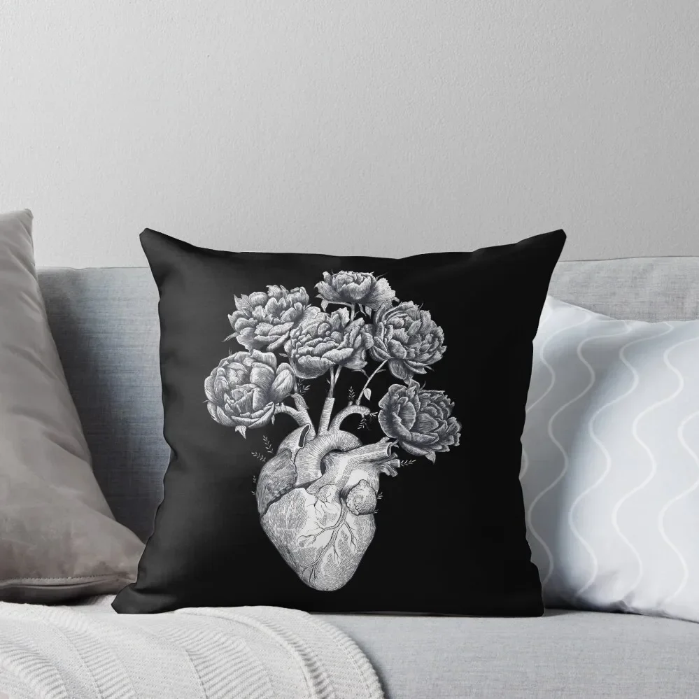 Heart with peonies B&W on black Throw Pillow Sofa Cushion Cover Throw Pillow ornamental pillows Pillow
Heart with peonies B&W on black Throw Pillow Sofa Cushion Cover Throw Pillow ornamental pillows Pillow