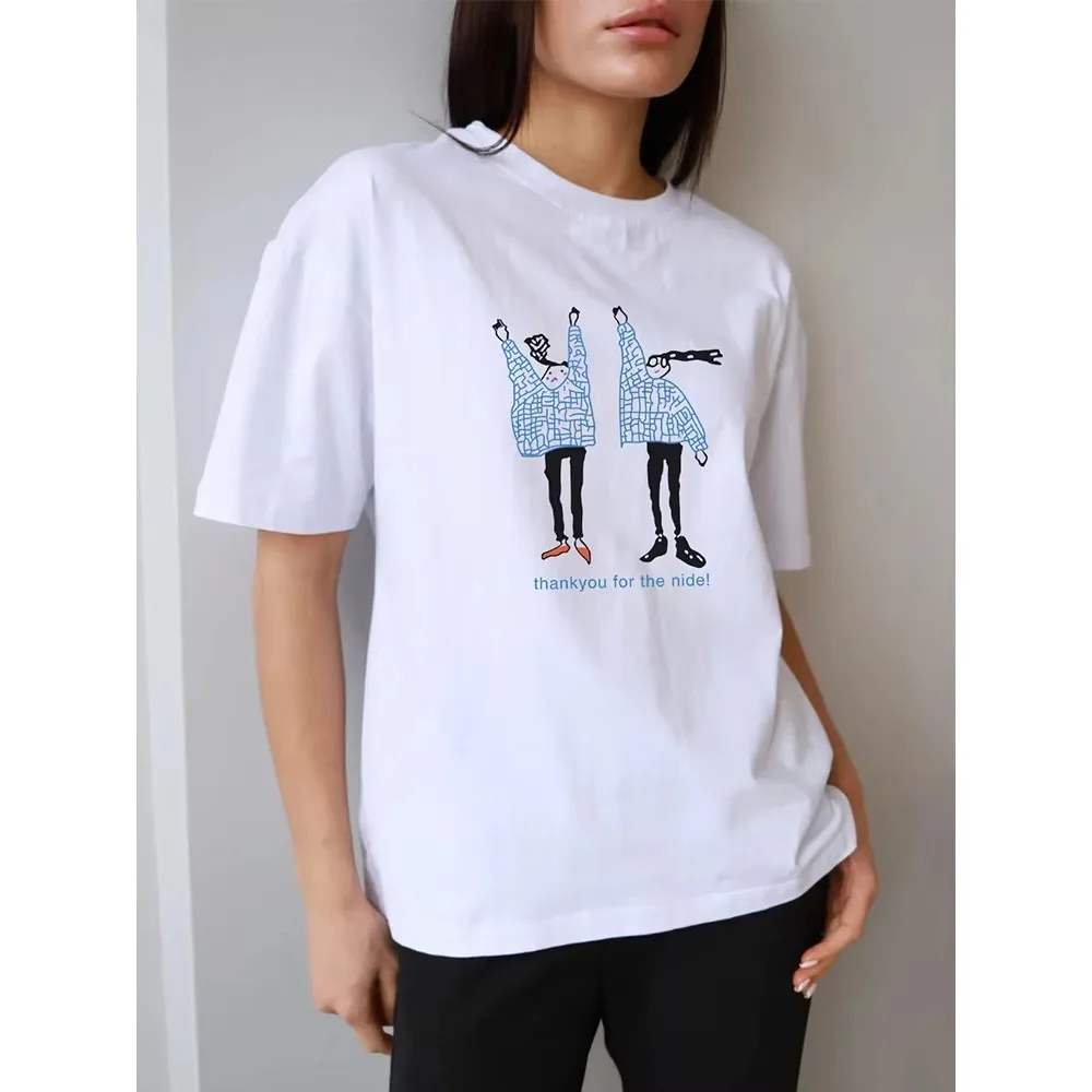 2025 Latest Aesthetic Graphic T-shirt for Women Summer Loose Plus Size 100% Cotton Comfortable Crewneck T-shirt for Women
2025 Latest Aesthetic Graphic T-shirt for Women Summer Loose Plus Size 100% Cotton Comfortable Crewneck T-shirt for Women