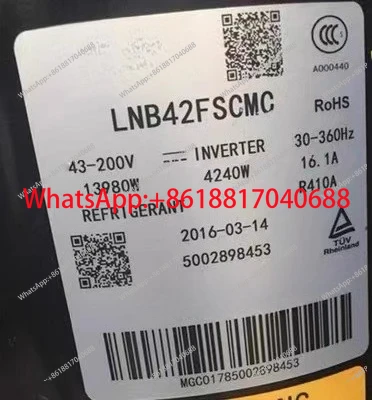 Inverter air conditioner refrigeration compressor LNB42FSAMC LNB42FSCMC LNB65FAEMC
Inverter air conditioner refrigeration compressor LNB42FSAMC LNB42FSCMC LNB65FAEMC