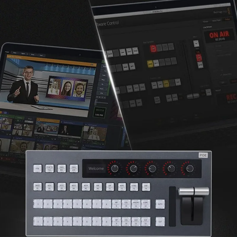 New Black Magic ATEM Studio hd VMix Television Studio Pro hd Live Production Video Live Streaming Switches Control Panel
New Black Magic ATEM Studio hd VMix Television Studio Pro hd Live Production Video Live Streaming Switches Control Panel