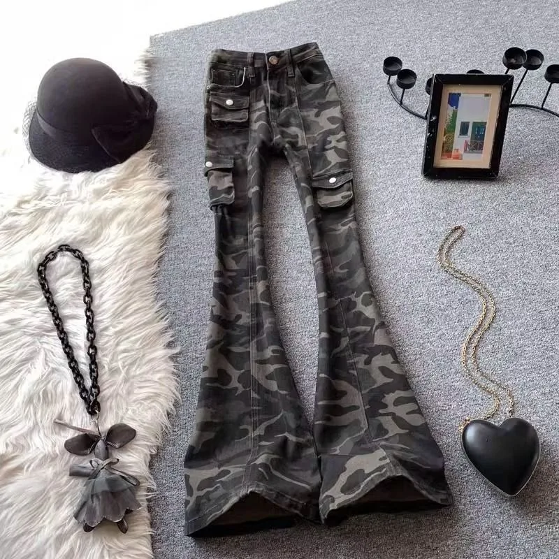 2026 Autumn Women's New American Retro Low-rise Slim-fitting Small Slim Trousers Camouflage Tooling Micro-flared Jeans
2026 Autumn Women's New American Retro Low-rise Slim-fitting Small Slim Trousers Camouflage Tooling Micro-flared Jeans