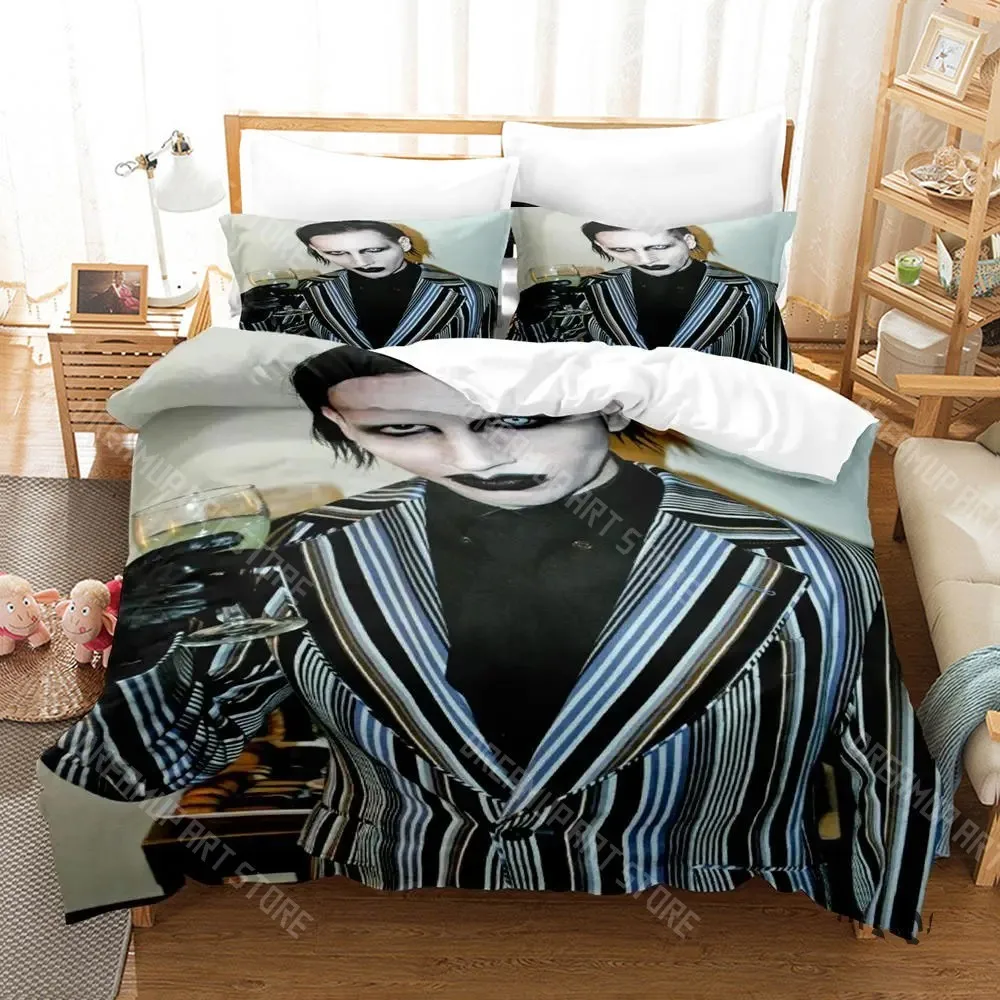 3D Print Marilyn Manson Bedding Set Twin Queen King Full Size Duvet Cover Pillowcase Bed boys girls Adult Home Textiles
3D Print Marilyn Manson Bedding Set Twin Queen King Full Size Duvet Cover Pillowcase Bed boys girls Adult Home Textiles