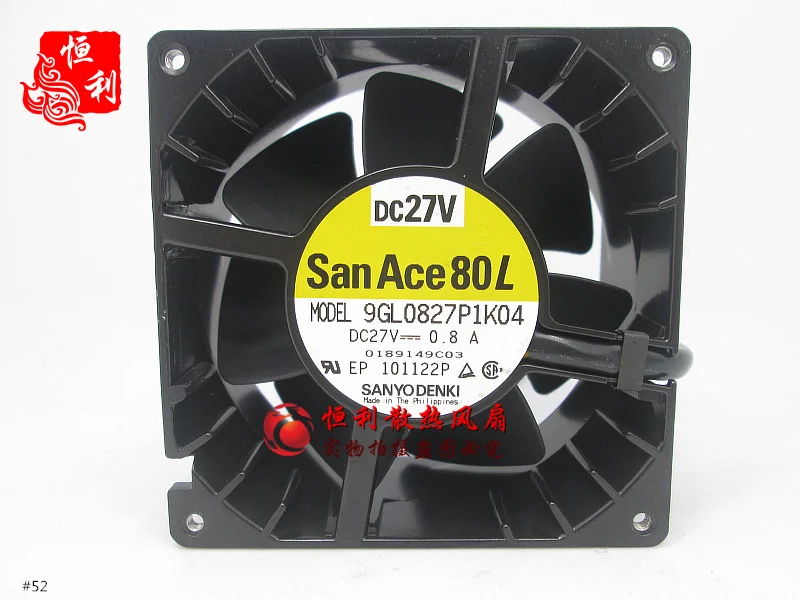 Sanyo Denki 9GL0827P1K04 DC 27V 0.80A 80x80x38mm 3-Wire Server Cooling Fan
Sanyo Denki 9GL0827P1K04 DC 27V 0.80A 80x80x38mm 3-Wire Server Cooling Fan