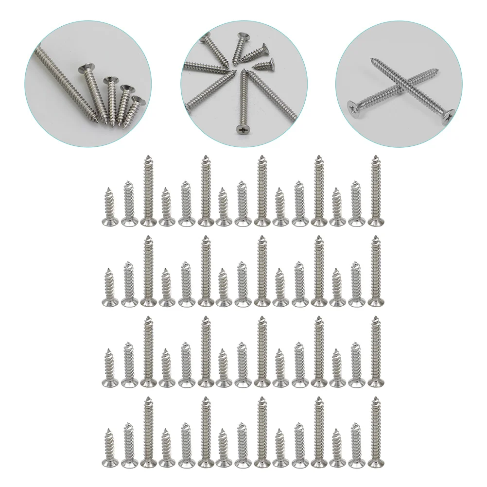 300pcs Stainless Steel Self Tapping Screws M4x12mm 16mm 25mm Thread Diameter for Wood Plastic Metal Sheet Industrial Use Flat
300pcs Stainless Steel Self Tapping Screws M4x12mm 16mm 25mm Thread Diameter for Wood Plastic Metal Sheet Industrial Use Flat