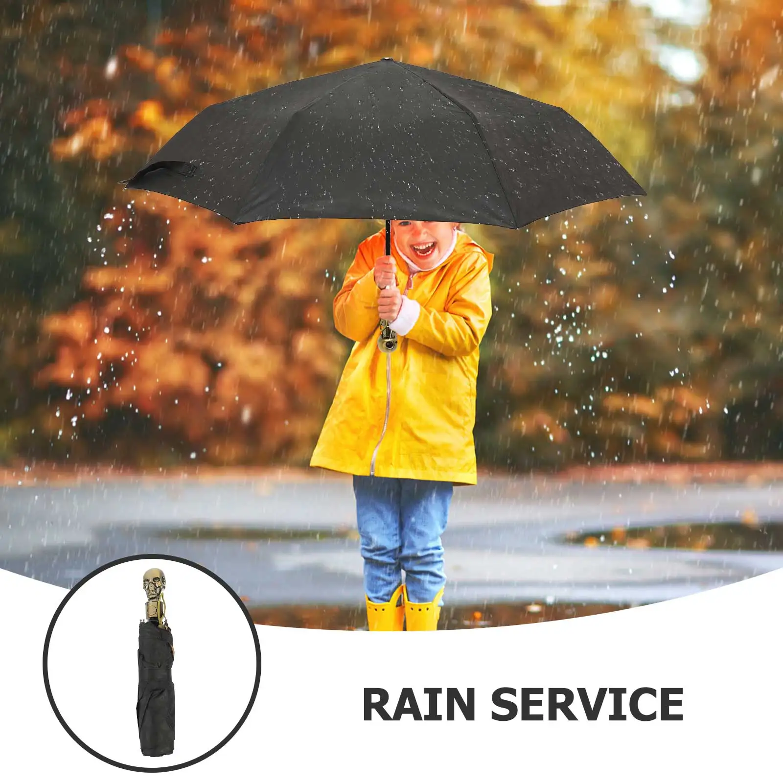 1Pcs Folding Skull Head Umbrella Portable Lightweight Uv Sun Rain Protection Travel Umbrella Durable Metal Handle Compact
1Pcs Folding Skull Head Umbrella Portable Lightweight Uv Sun Rain Protection Travel Umbrella Durable Metal Handle Compact