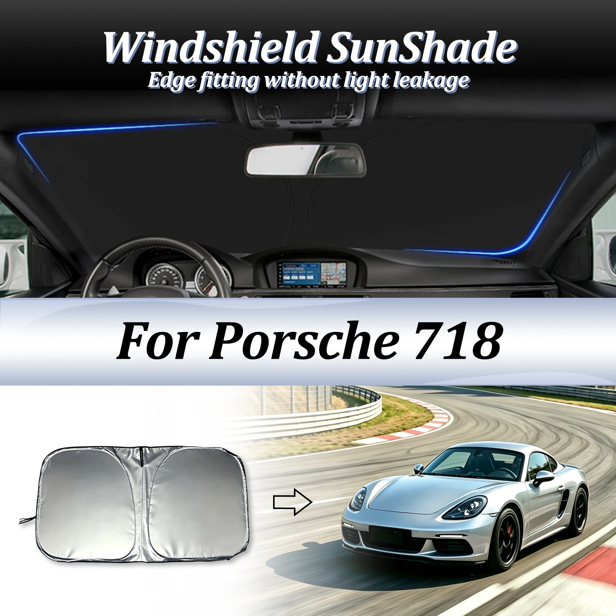 Car Windshield Sunshade Foldable Sun Shade Blocks UV Rays Effective Sun Protection Heat Shield Auto Accessories For Porsche 718
Car Windshield Sunshade Foldable Sun Shade Blocks UV Rays Effective Sun Protection Heat Shield Auto Accessories For Porsche 718