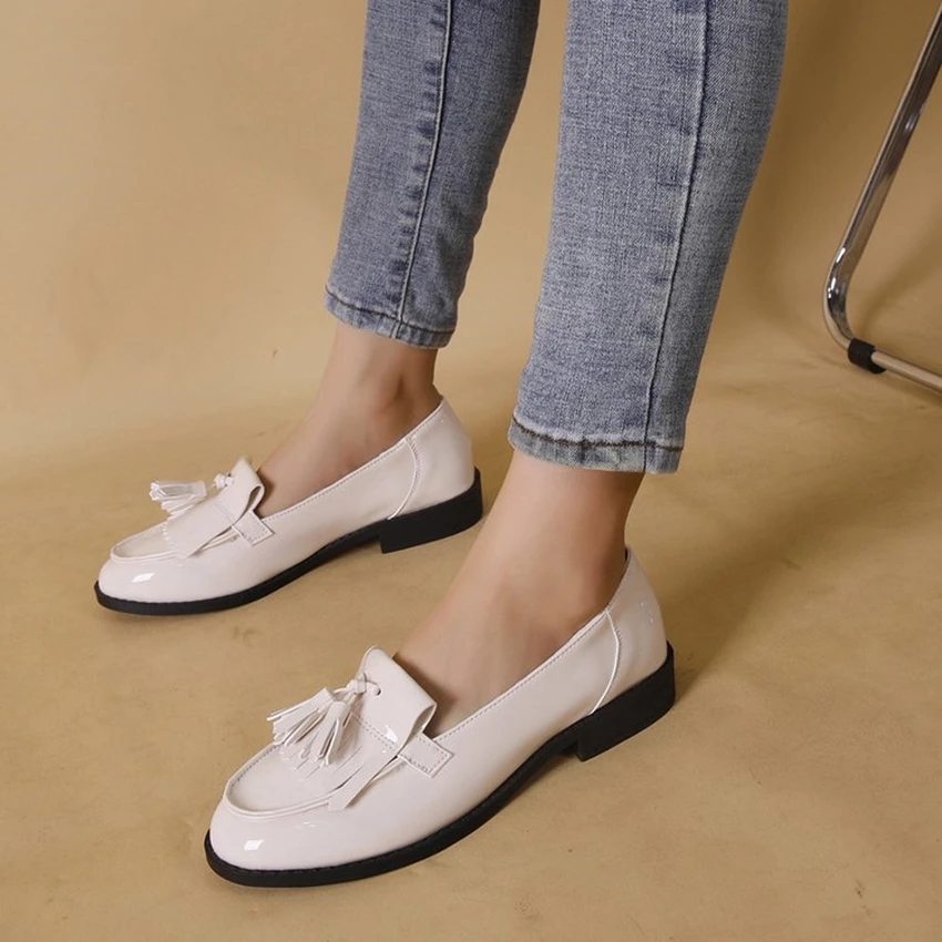 New Black Patent Leather Women's Loafers Platform Slip on Shoes for Women 2024 Spring British Tassel Casual Flats Shoes Woma 41
New Black Patent Leather Women's Loafers Platform Slip on Shoes for Women 2024 Spring British Tassel Casual Flats Shoes Woma 41