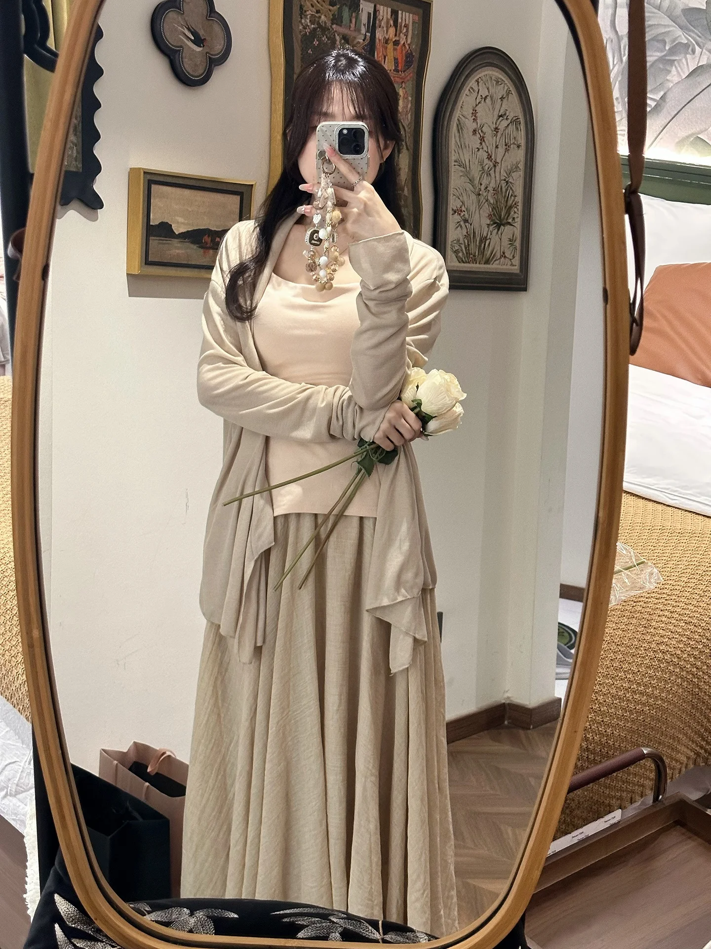 Elegant New Chinese Style Cotton Linen Set Women's Fashion Gentle Zen Sensation Summer Outfit Loose Fit Long Sleeve Coat
Elegant New Chinese Style Cotton Linen Set Women's Fashion Gentle Zen Sensation Summer Outfit Loose Fit Long Sleeve Coat