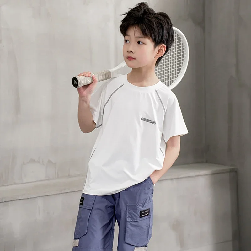 Summer Children Boys T-shirts Fashion Casual Quick Dry Short Sleeve Sweat Absorption Short Sleeve Sports Tee
Summer Children Boys T-shirts Fashion Casual Quick Dry Short Sleeve Sweat Absorption Short Sleeve Sports Tee