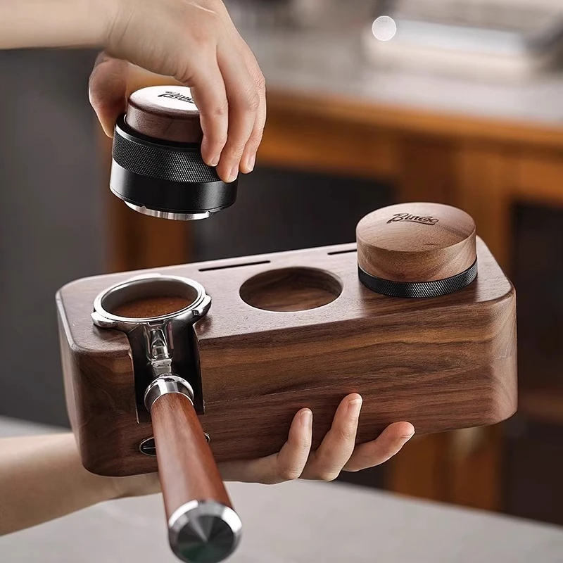 Walnut coffee powder pressing base set 51/58mm universal powder dispenser, powder pressing hammer coffee utensils
Walnut coffee powder pressing base set 51/58mm universal powder dispenser, powder pressing hammer coffee utensils