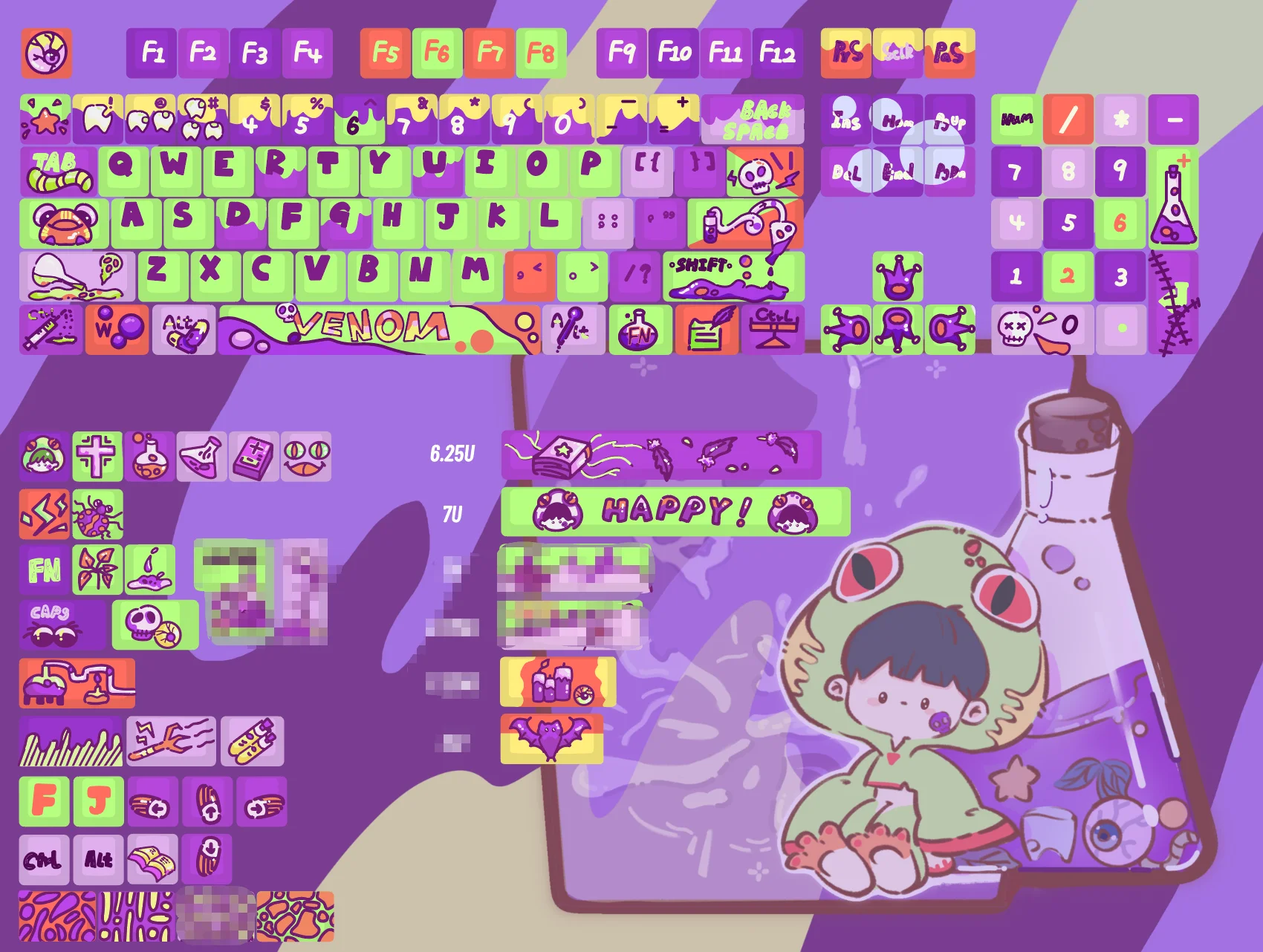 ECHOME Cartoon Graffiti Large Letter Keycaps PBT Dye Subbed Key Cap XOA Profile Cute Key Caps for Mechanical Keyboard Gamer Gift
ECHOME Cartoon Graffiti Large Letter Keycaps PBT Dye Subbed Key Cap XOA Profile Cute Key Caps for Mechanical Keyboard Gamer Gift
