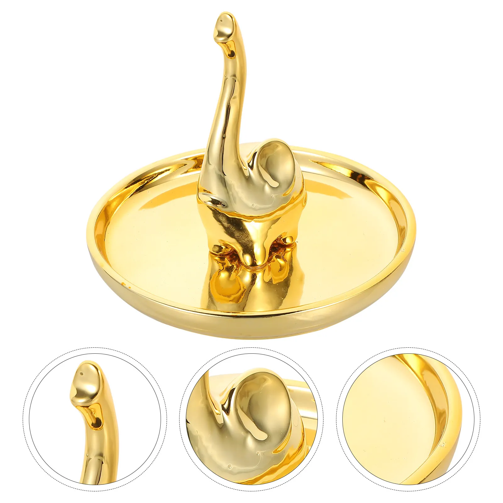 Golden Trunk Elephant Ceramic Jewelry Storage Tray Ring Earring Holder Fruit Dessert Serving Plate Decorative Bedroom Showcase
Golden Trunk Elephant Ceramic Jewelry Storage Tray Ring Earring Holder Fruit Dessert Serving Plate Decorative Bedroom Showcase