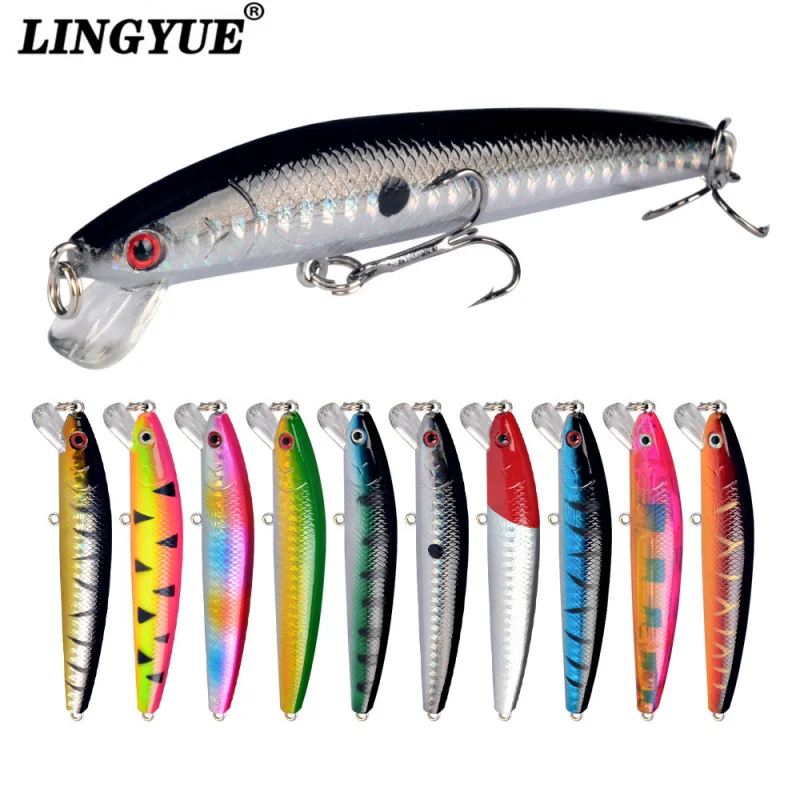 10PCS Minnow Fishing Lure Set 9.5cm X 8.5g Each with 6# Reinforced Hooks Andound Bead Artificial Hard Imitation Bait for Angling
10PCS Minnow Fishing Lure Set 9.5cm X 8.5g Each with 6# Reinforced Hooks Andound Bead Artificial Hard Imitation Bait for Angling