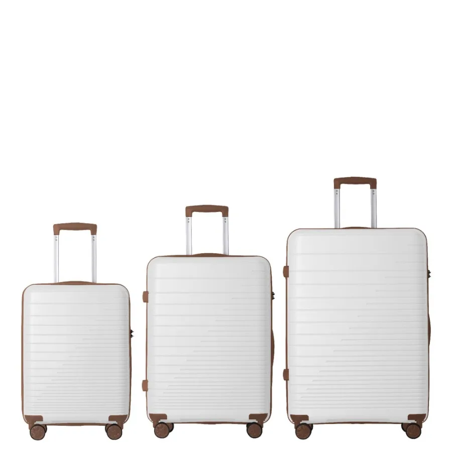 Luggage Set 3 Piece for Business and Trip, PP Hardshell Suitcases in White with Spinner Wheels TSA Lock, Lightweight Carry-on 2
Luggage Set 3 Piece for Business and Trip, PP Hardshell Suitcases in White with Spinner Wheels TSA Lock, Lightweight Carry-on 2