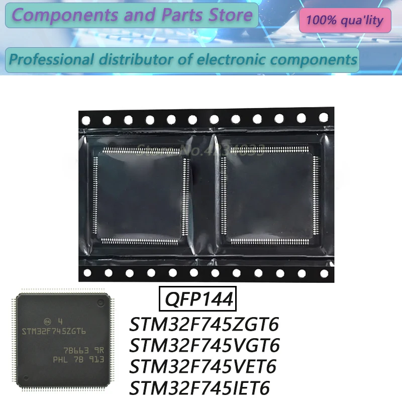 1 шт., STM32F745ZGT6 STM32F745VGT6 STM32F745VET6 STM32F745IET6 QFP144, новый оригинальный запас
1 шт., STM32F745ZGT6 STM32F745VGT6 STM32F745VET6 STM32F745IET6 QFP144, новый оригинальный запас