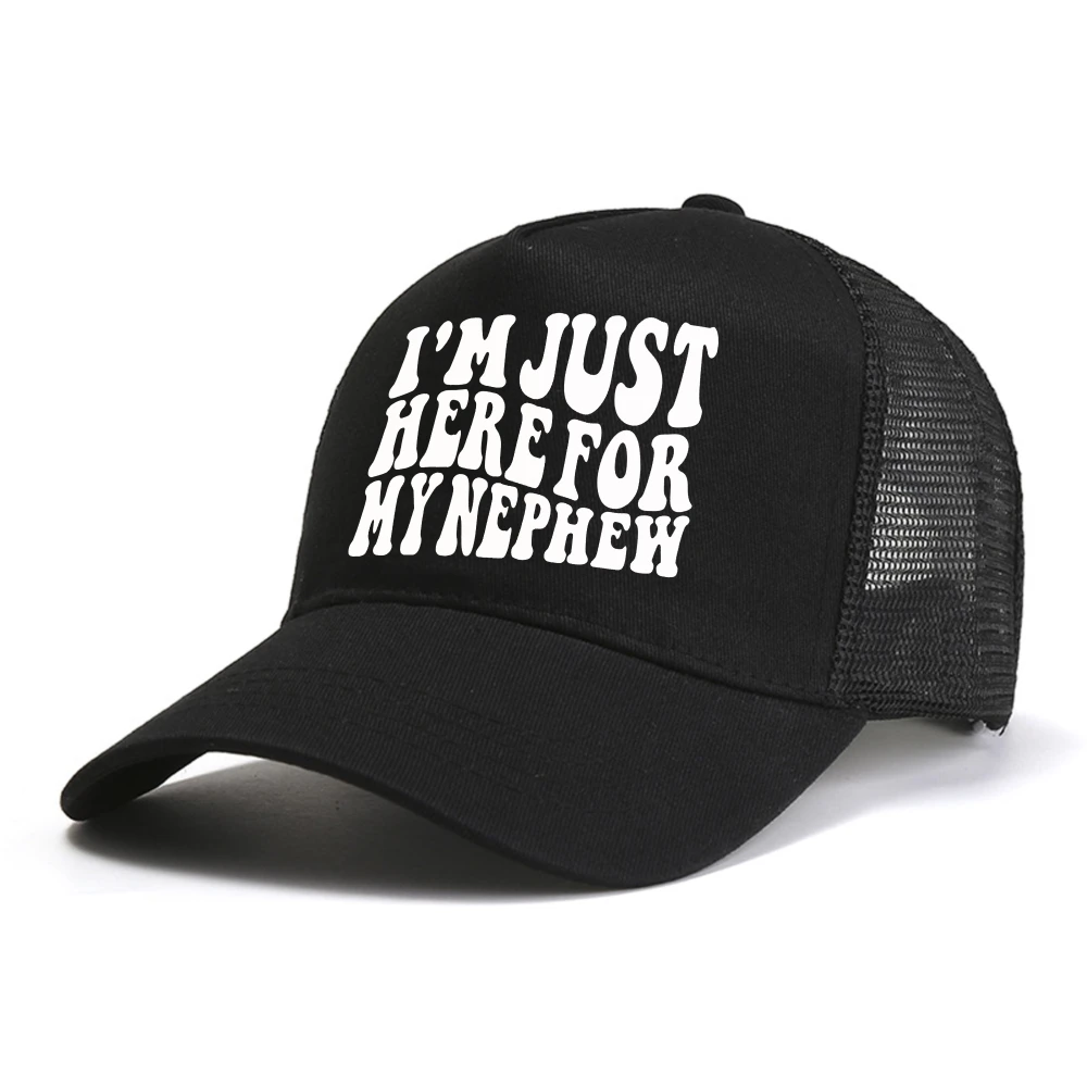 I'm Just Herefor My Nephew baseball cap Fashion Women mesh Snapback hats Summer adjustable mesh breathable trucker hat
I'm Just Herefor My Nephew baseball cap Fashion Women mesh Snapback hats Summer adjustable mesh breathable trucker hat