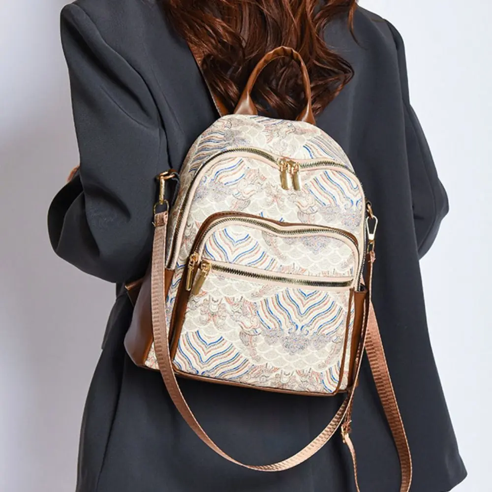 Large Capacity Women Casual Backpack Top Handle All-match Ethnic Style Shoulder Bag Pu Embroidery Printed Mini Travel Backpack
Large Capacity Women Casual Backpack Top Handle All-match Ethnic Style Shoulder Bag Pu Embroidery Printed Mini Travel Backpack