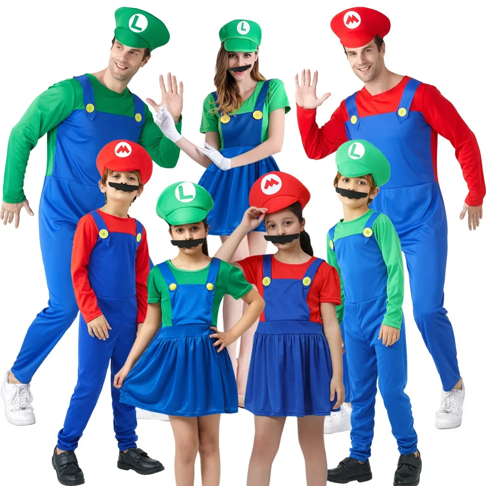Game Boys Plumber Bros Cosplay Costumes Funny Halloween Carnival Outfits for Girls Adult Fancy Jumpsuit with Hat Mustache Gloves
Game Boys Plumber Bros Cosplay Costumes Funny Halloween Carnival Outfits for Girls Adult Fancy Jumpsuit with Hat Mustache Gloves