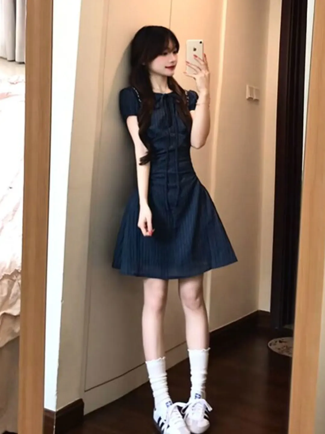 Slimming Short Skirt Korean Style Waist Cinched Summer New Fashion Dress Breathable Cotton Material Regular Sleeve round Neck
Slimming Short Skirt Korean Style Waist Cinched Summer New Fashion Dress Breathable Cotton Material Regular Sleeve round Neck