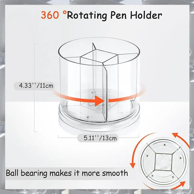 Hot Selling-2X 360-Degree Rotating Pencil Holder For Desk, 5 Slots Spinning Acrylic Desk Pencil Pen Organizer For Office School,
Hot Selling-2X 360-Degree Rotating Pencil Holder For Desk, 5 Slots Spinning Acrylic Desk Pencil Pen Organizer For Office School,