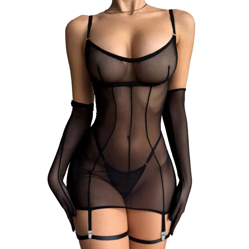 See-Through Lingerie Chemise Nightdress Women's Back Cross Tied Sleeveless Cami Bodycon Dress Nightgown Sleepwear Slips Nightie
See-Through Lingerie Chemise Nightdress Women's Back Cross Tied Sleeveless Cami Bodycon Dress Nightgown Sleepwear Slips Nightie