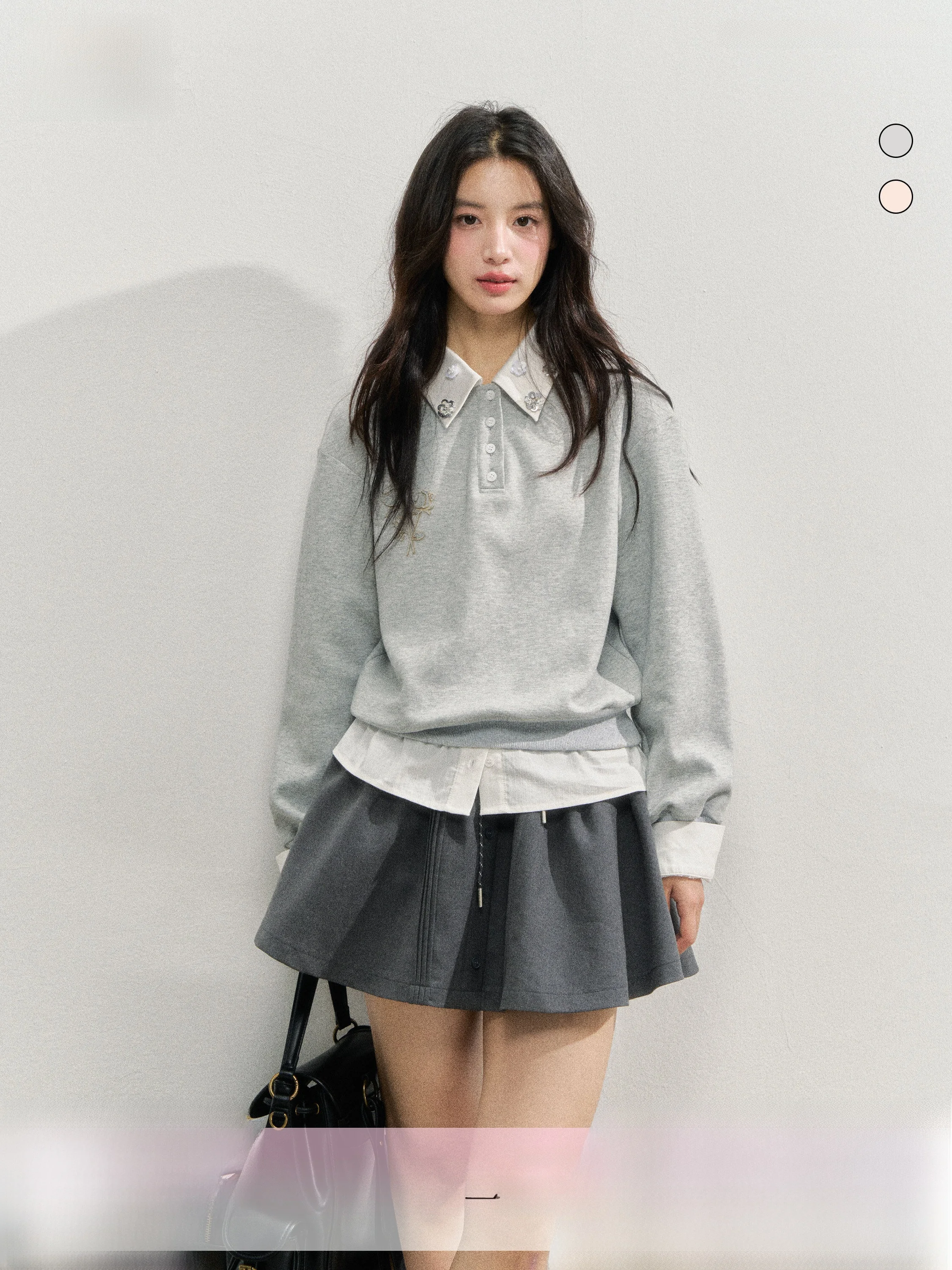 Original SunsetPark Gray Pink Rose Water Diamond Collar Sweater Top Fake Two-Piece Hoodie Loose Fit Long Sleeve Women's Fashion
Original SunsetPark Gray Pink Rose Water Diamond Collar Sweater Top Fake Two-Piece Hoodie Loose Fit Long Sleeve Women's Fashion