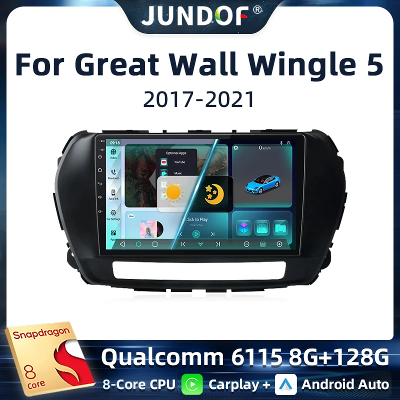 Android 13 Wireless CarPlay Android Auto Radio for Great Wall Wingle 5 2017 2018 2019 2020 2021 4G Car Multimedia GPS 
Android 13 Wireless CarPlay Android Auto Radio for Great Wall Wingle 5 2017 2018 2019 2020 2021 4G Car Multimedia GPS