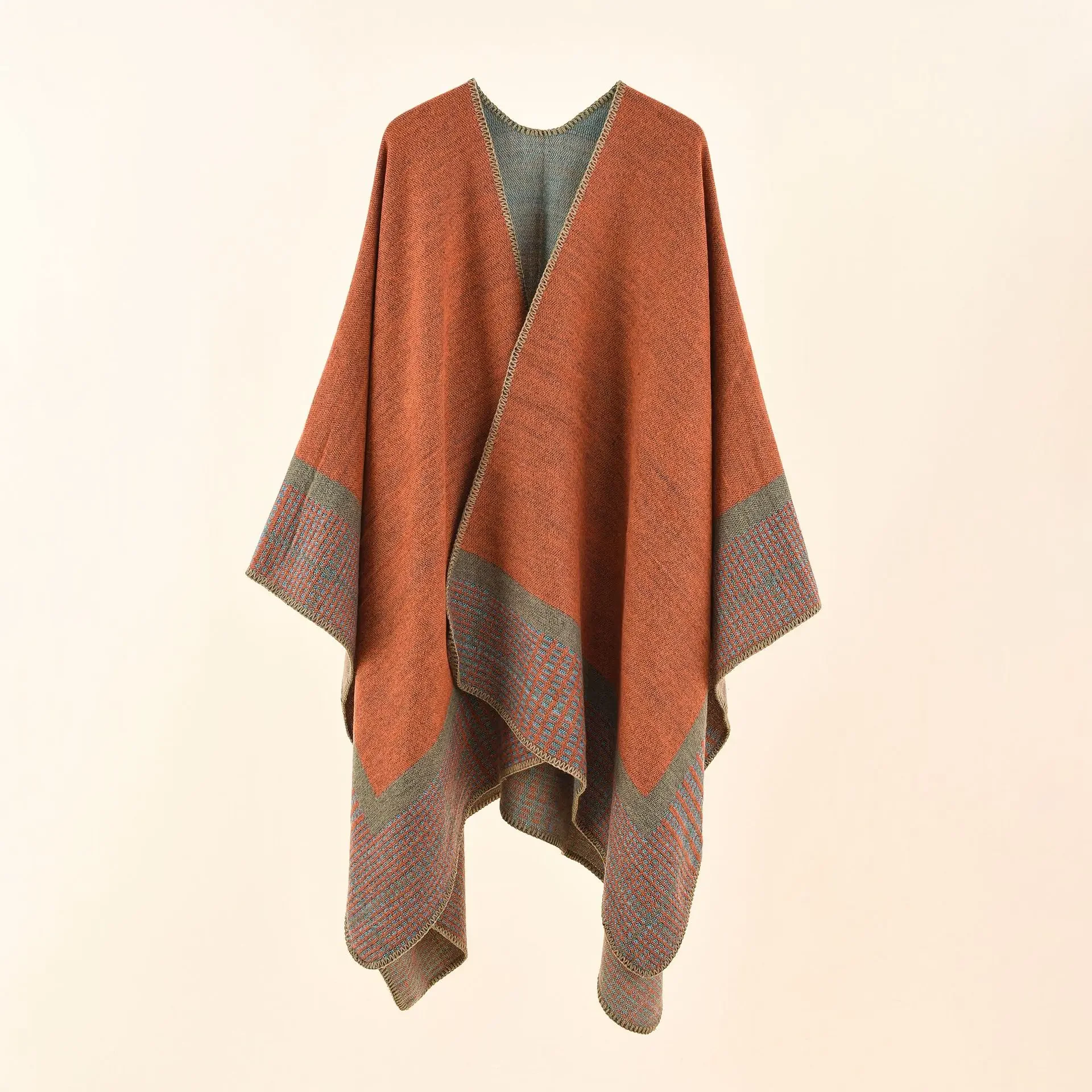 Women's Striped Small Square Imitation Cashmere Acrylic Warm Air Conditioning Shawl Sunscreen Cloak Tourism Cloak Orange
Women's Striped Small Square Imitation Cashmere Acrylic Warm Air Conditioning Shawl Sunscreen Cloak Tourism Cloak Orange