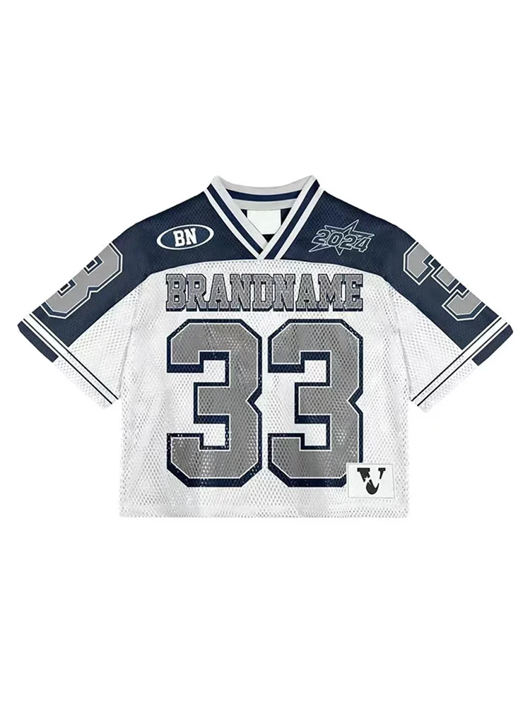 New Personalized Splicing American Mesh Breathable T-shirt Men's Oversize Street Hip Hop Basketball Sports V-neck Short Sleeve
New Personalized Splicing American Mesh Breathable T-shirt Men's Oversize Street Hip Hop Basketball Sports V-neck Short Sleeve