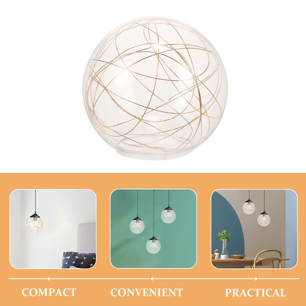 Clear Glass Lamp Shade Aluminum Wire Ball Shape Ceiling Lamp Shade Hanging Decorative Lampshade Chandelier Cover 
Clear Glass Lamp Shade Aluminum Wire Ball Shape Ceiling Lamp Shade Hanging Decorative Lampshade Chandelier Cover