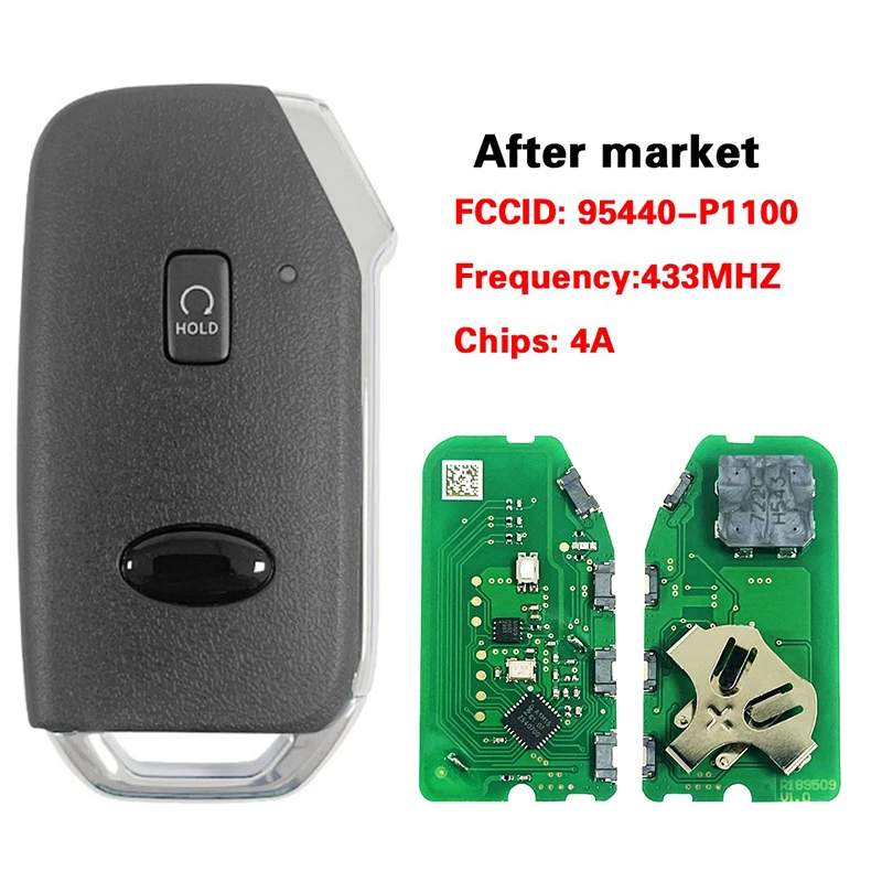 CN051204 Послепродажный 5-кнопочный смарт-ключ FCC 95440-P1100 4A чип 433 МГц без ключа для Kia Sportage 2023
CN051204 Послепродажный 5-кнопочный смарт-ключ FCC 95440-P1100 4A чип 433 МГц без ключа для Kia Sportage 2023