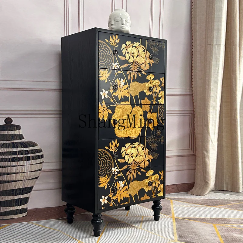 HJ retro style chest of drawers, living room against the wall, solid wood painted storage cabinet, bedroom, bedside storage
HJ retro style chest of drawers, living room against the wall, solid wood painted storage cabinet, bedroom, bedside storage