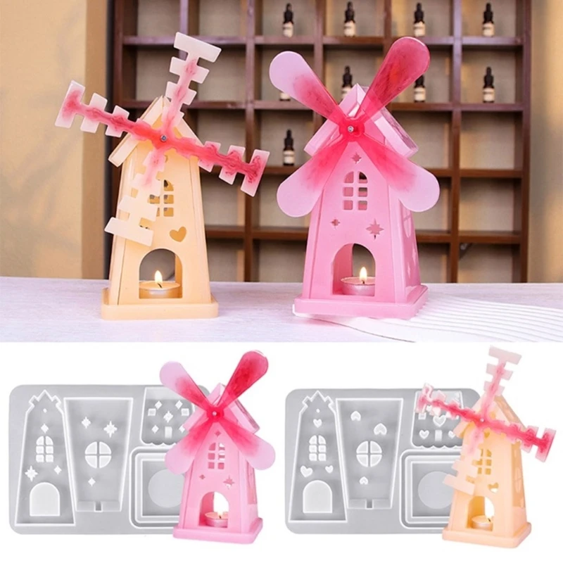 DIY Crystal Epoxy Resin Mold Rotary Windmill Ornament Silicone Mold Candle Holder Handmade Art Making
DIY Crystal Epoxy Resin Mold Rotary Windmill Ornament Silicone Mold Candle Holder Handmade Art Making