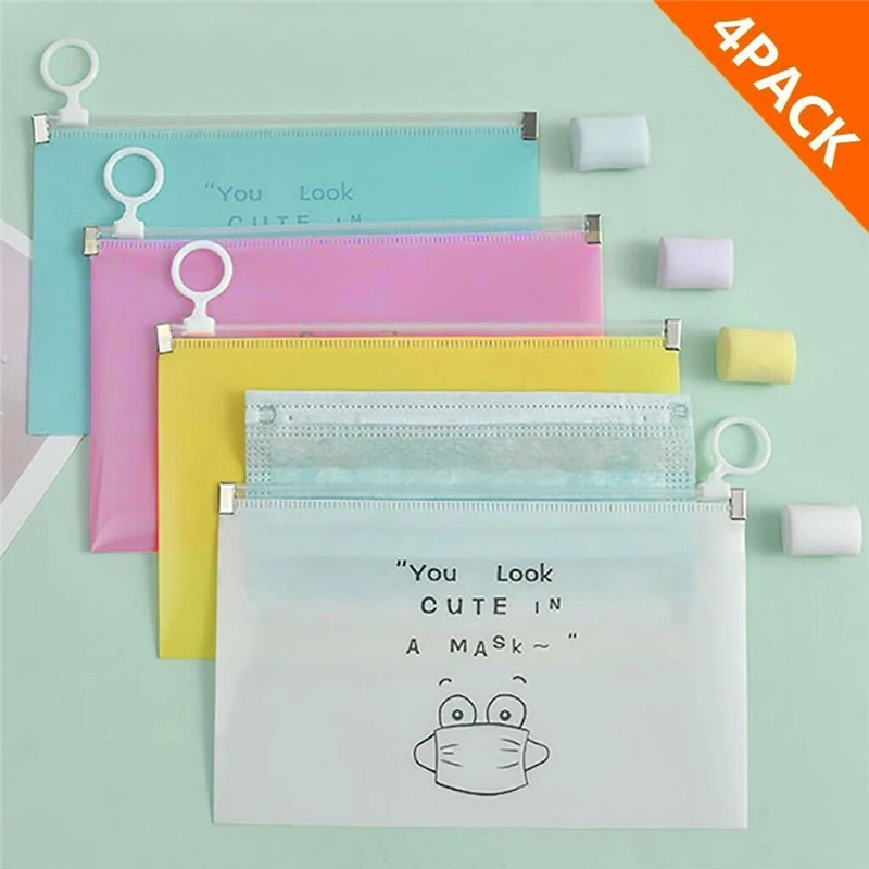 Storage Bag Cartoon Zipper File Bag Portable Mask Storage Clip Antibacterial zipper mask packaging seal bag
Storage Bag Cartoon Zipper File Bag Portable Mask Storage Clip Antibacterial zipper mask packaging seal bag