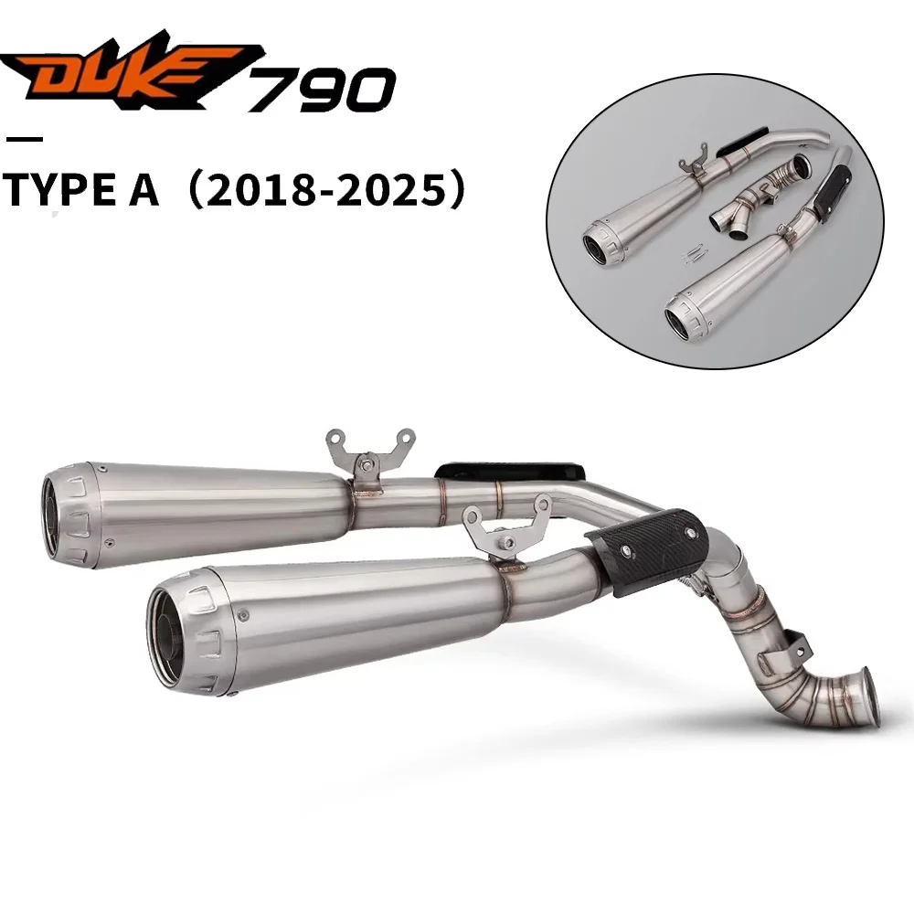 Slip on Motor System Dual Exhaust Tube Mid Middle Link Pipe Dual Exhaust Tail End Full Exhaust System FOR duke790 2018-2025
Slip on Motor System Dual Exhaust Tube Mid Middle Link Pipe Dual Exhaust Tail End Full Exhaust System FOR duke790 2018-2025