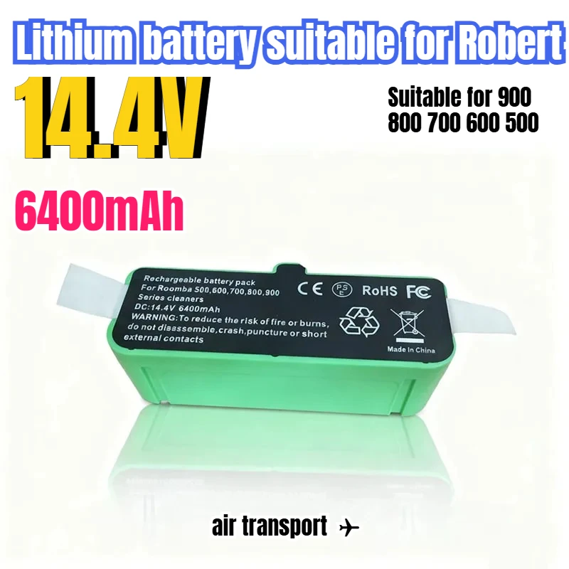 14.4V 6400mAh lithium battery suitable for Robert 900 800 700 600 series compatible with 981 965 895 890 865 695 692 690
14.4V 6400mAh lithium battery suitable for Robert 900 800 700 600 series compatible with 981 965 895 890 865 695 692 690