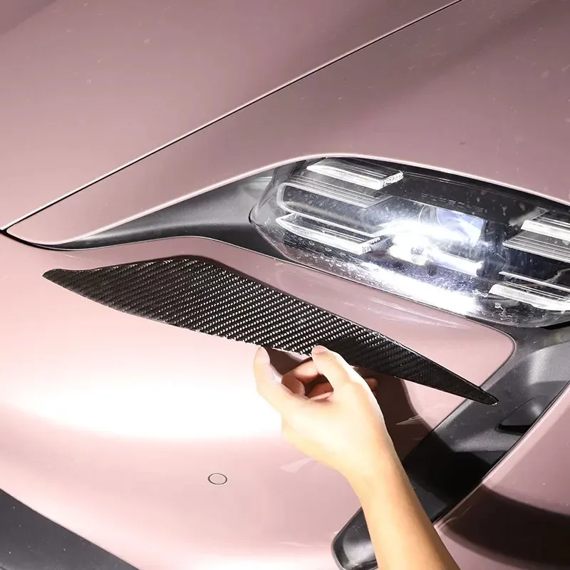 For Porsche Taycan 2019-2024 Soft Carbon Fiber Car Headlights Decor Lamp Eyebrow Trim Stickers Exteriors Car Accessories
For Porsche Taycan 2019-2024 Soft Carbon Fiber Car Headlights Decor Lamp Eyebrow Trim Stickers Exteriors Car Accessories