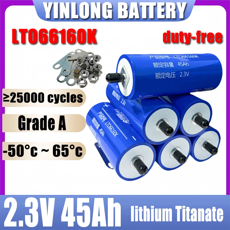 Новый 1-72 шт. 2,3 В 45 Ач класс A Yinlong литиевый титанат LTO батарея 10C электрическая лодка солнечный динамик мощность батарея DIY 12 В 24 В 48 В
Новый 1-72 шт. 2,3 В 45 Ач класс A Yinlong литиевый титанат LTO батарея 10C электрическая лодка солнечный динамик мощность батарея DIY 12 В 24 В 48 В