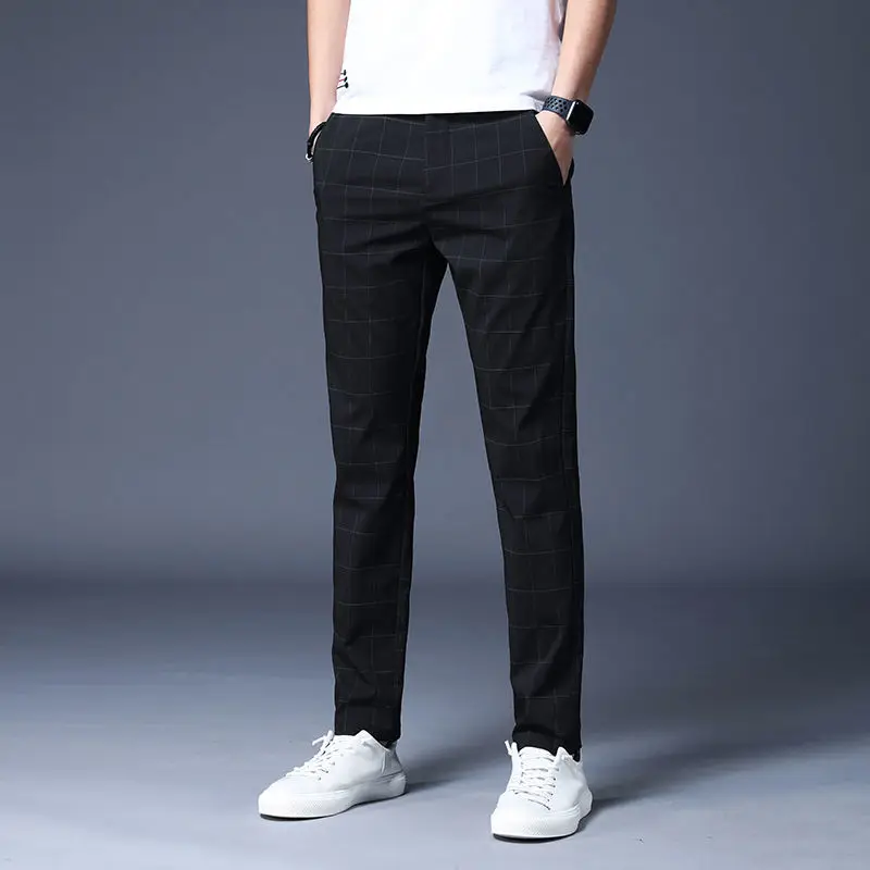 Slim Fit Male Suit Trousers Tressed Designer Clothes Up High Quality Anti-wrinkle Korean Style Classic Elegant Men's Suits Pants
Slim Fit Male Suit Trousers Tressed Designer Clothes Up High Quality Anti-wrinkle Korean Style Classic Elegant Men's Suits Pants