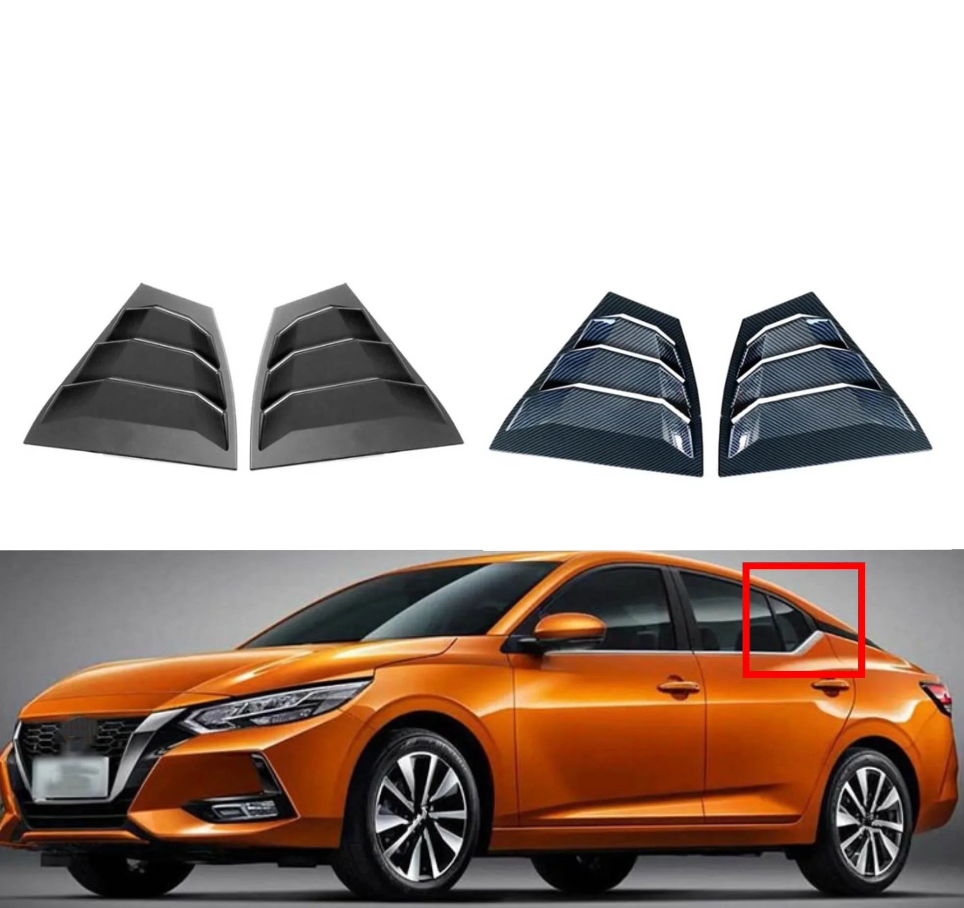 Car Rear Louver Window Side Shutter Cover Fit For Nissan Sentra / Sylphy 2020 2021 2022 Trim Sticker Vent Scoop ABS Carbon Fiber
Car Rear Louver Window Side Shutter Cover Fit For Nissan Sentra / Sylphy 2020 2021 2022 Trim Sticker Vent Scoop ABS Carbon Fiber