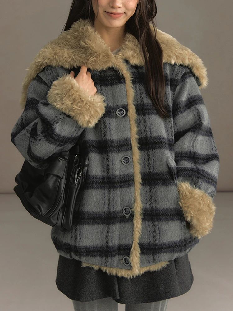 Thiened зимнее пальто женское корейское клетчатое шерстяное пальто с воротником и капюшоном молодежное повседневное длинное све теплая верхняя одежда
Thiened зимнее пальто женское корейское клетчатое шерстяное пальто с воротником и капюшоном молодежное повседневное длинное све теплая верхняя одежда